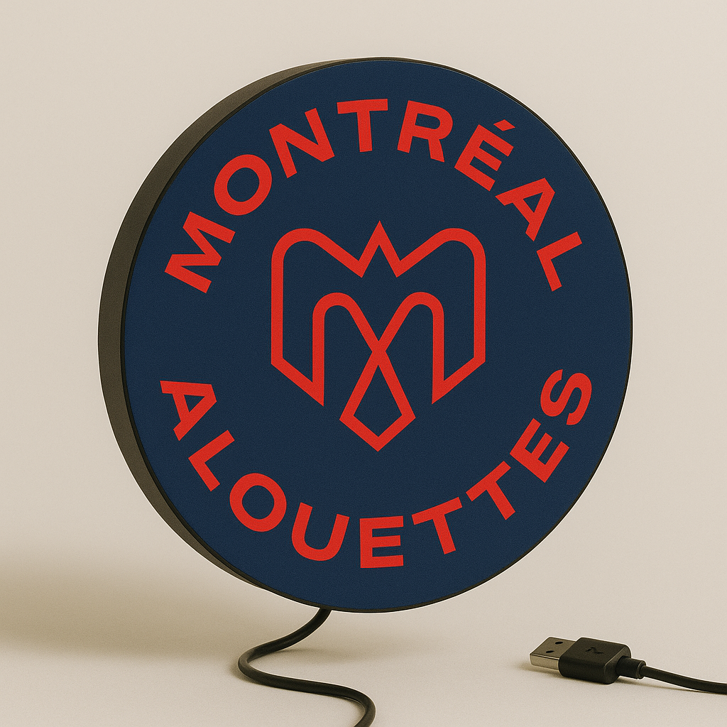 Montreal Alouettes LED Sign shown in daylight