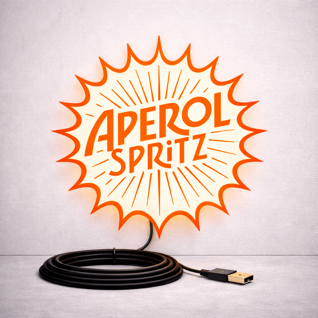 Aperol Spritz LED Bar Light - Sign Guy