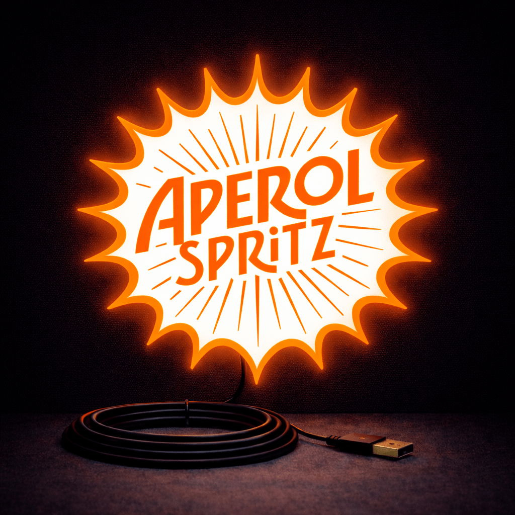 Aperol Spritz LED Bar Light - Sign Guy