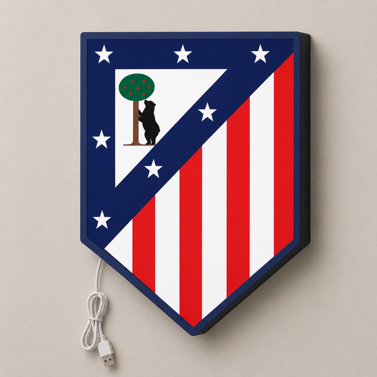 Atlético Madrid LED Sign shown in daylight