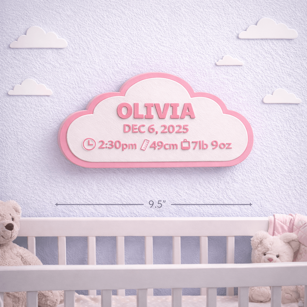 Birth Story Wall Plaque - Sign Guy