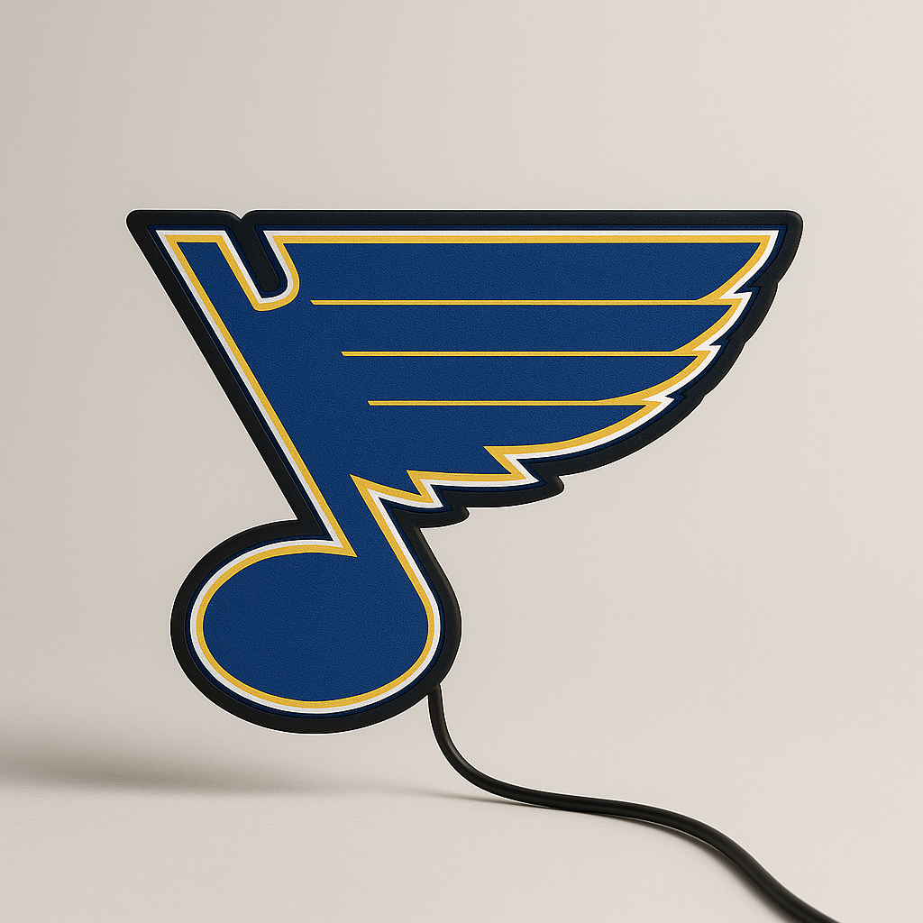 St. Louis Blues LED Sign shown in daylight
