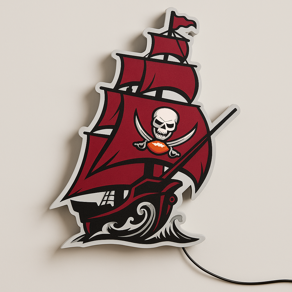 Tampa Bay Buccaneers LED Sign shown in daylight