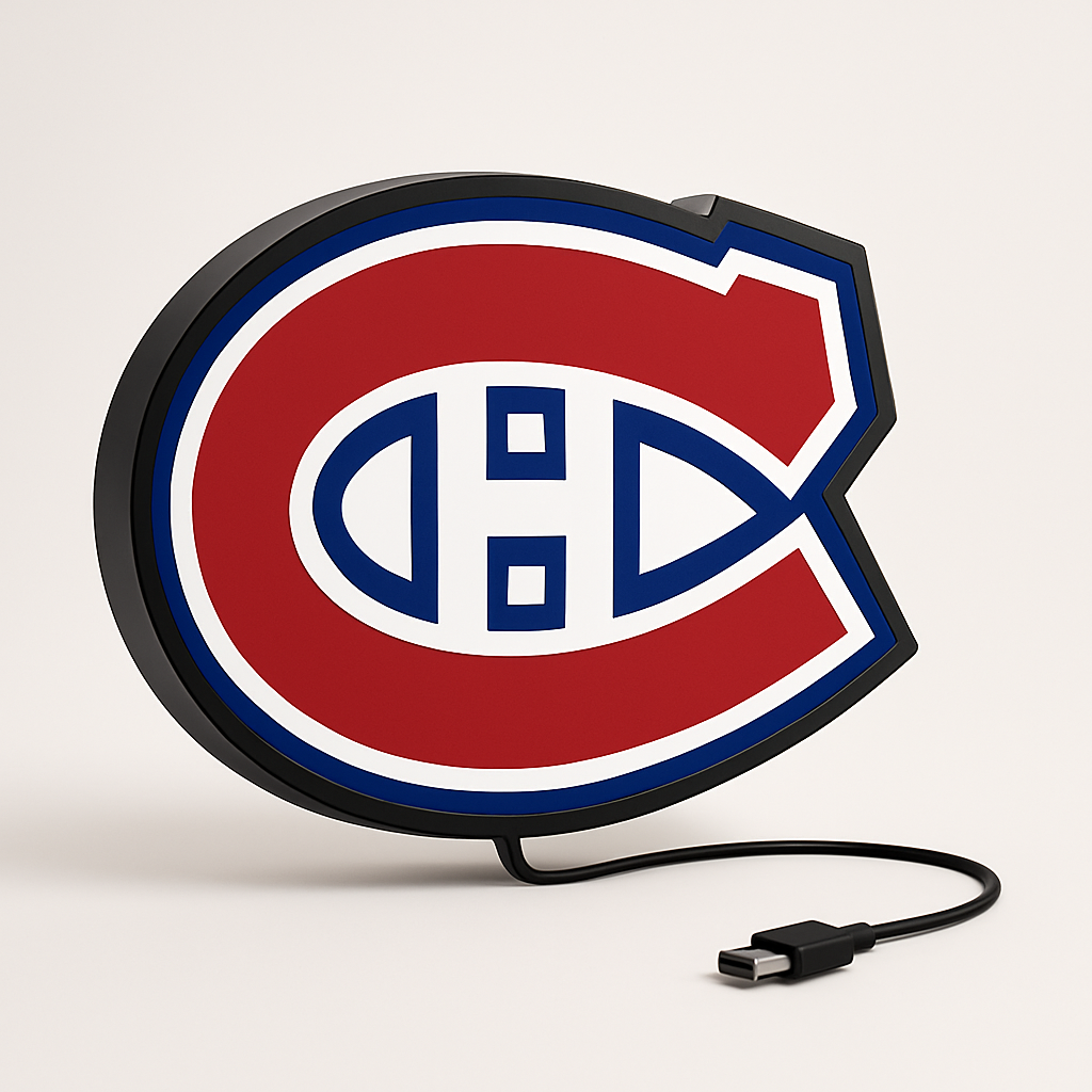 Montreal Canadiens LED Sign shown in daylight