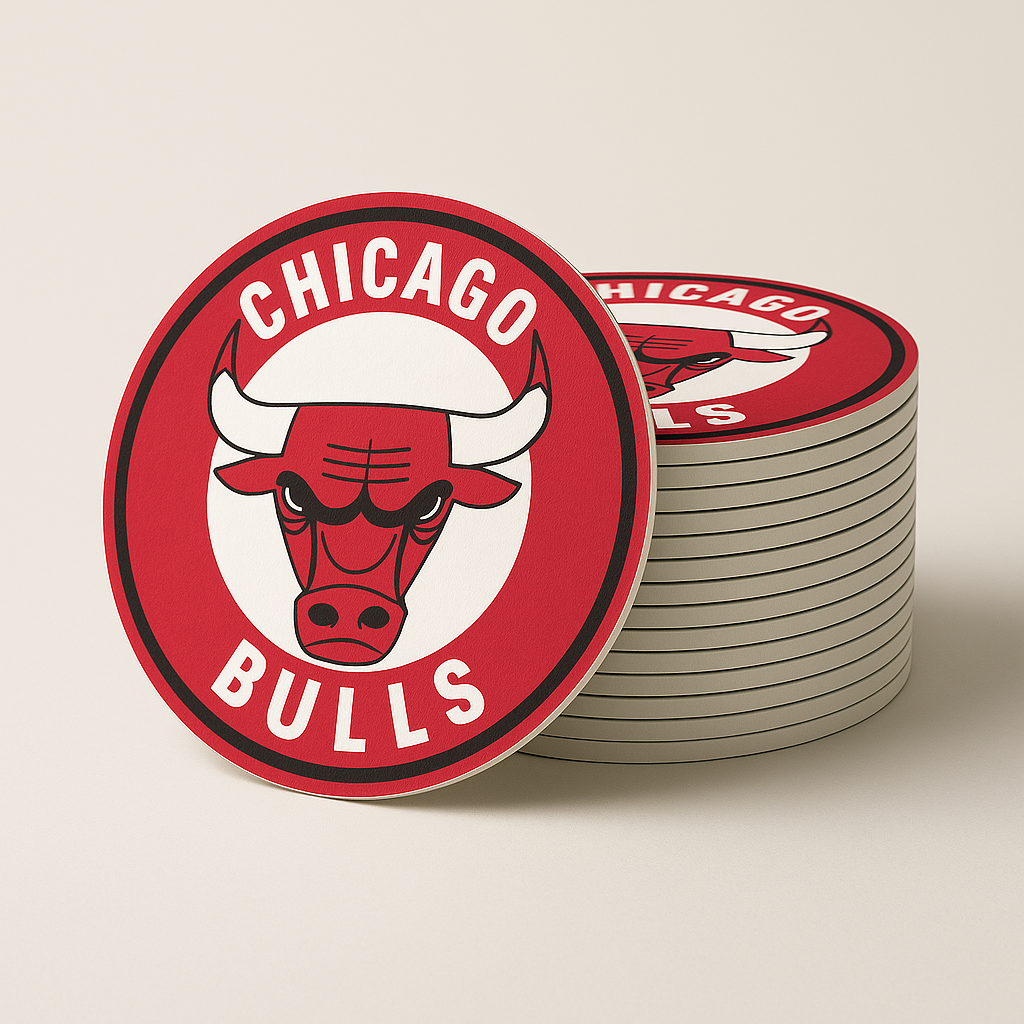 Chicago Bulls Drink Coasters (4 Pack)
