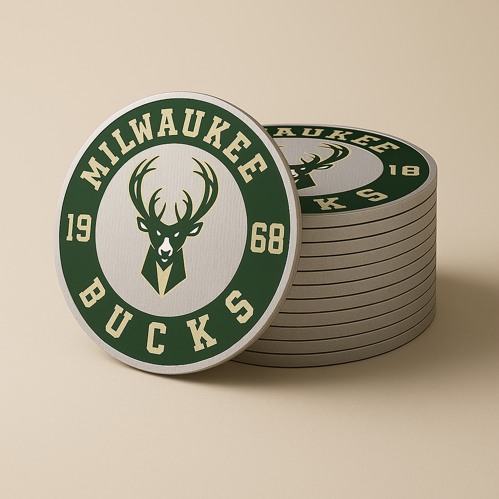 Milwaukee Bucks Drink Coasters (4 Pack)