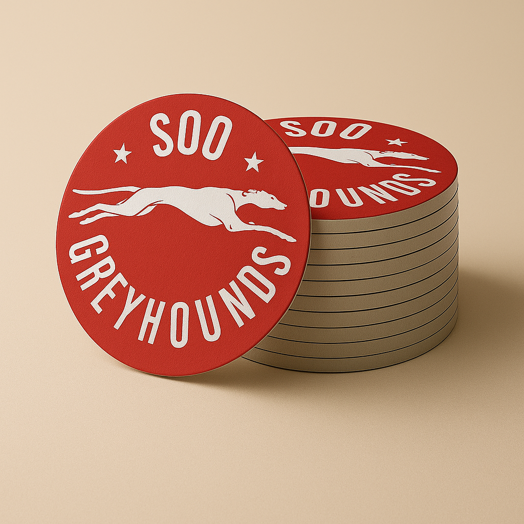 Sault Ste. Marie Greyhounds Drink Coasters (4 Pack)