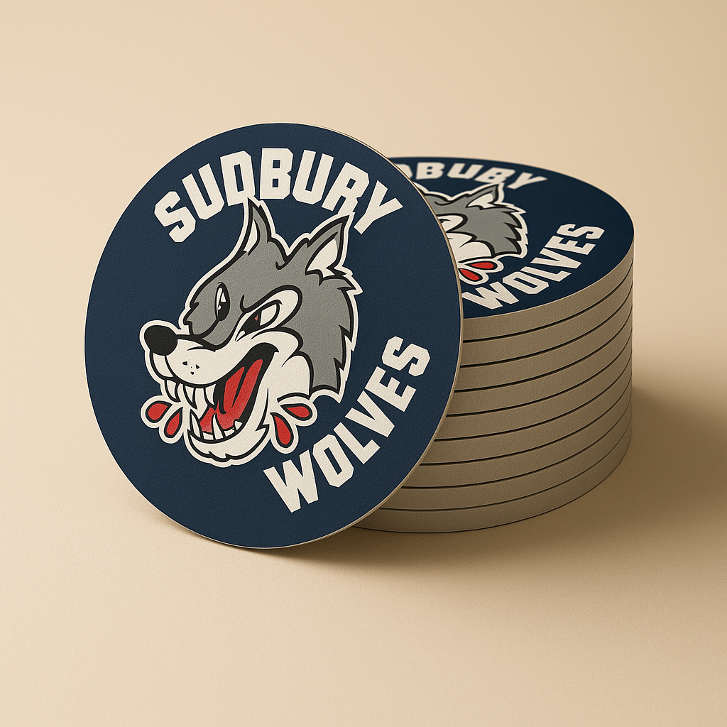 Sudbury Wolves Drink Coasters (4 Pack)