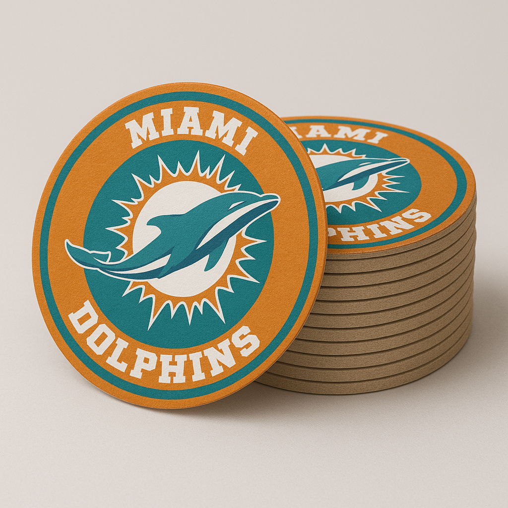 Miami Dolphins Drink Coasters (4 Pack)
