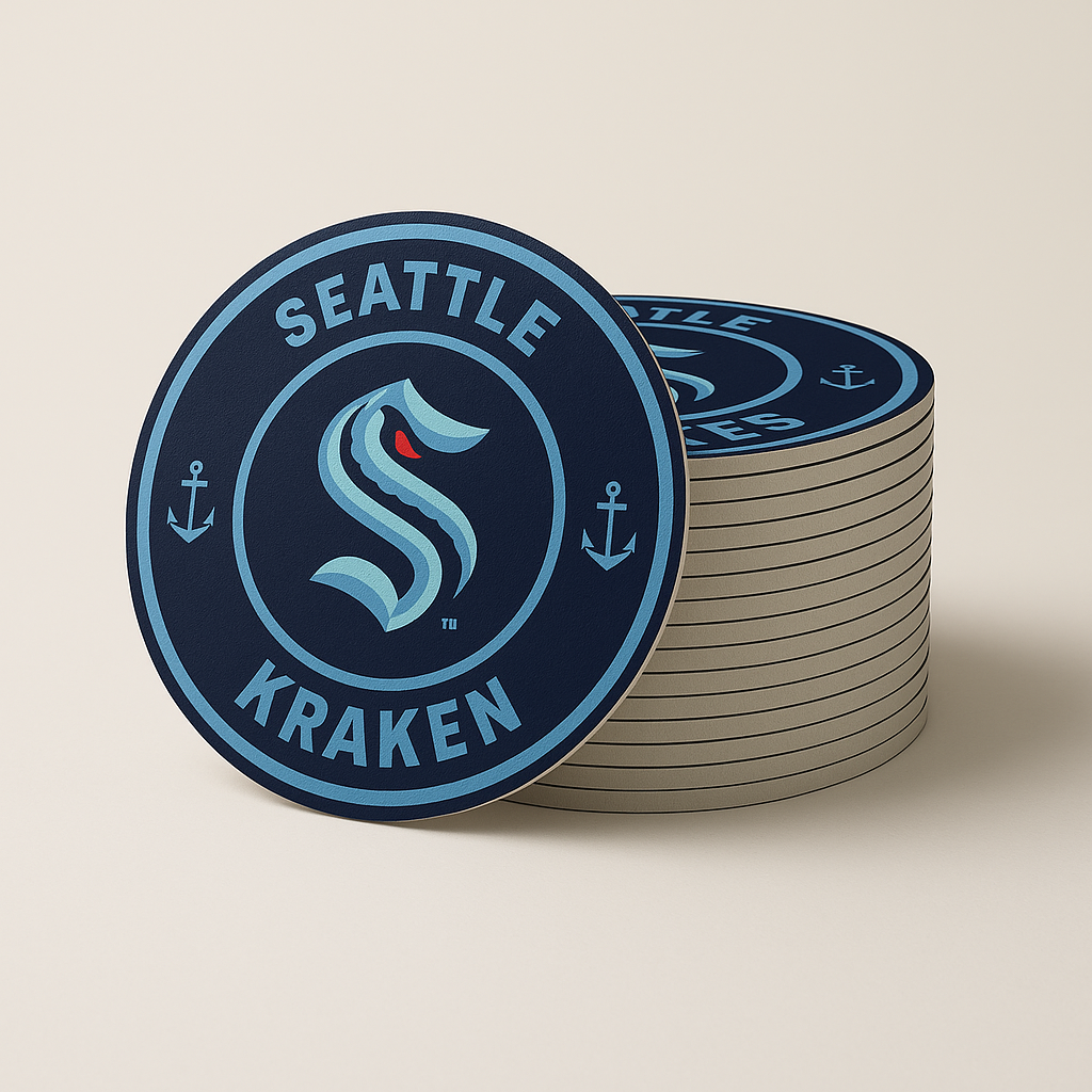Seattle Kraken Drink Coasters (4 Pack)