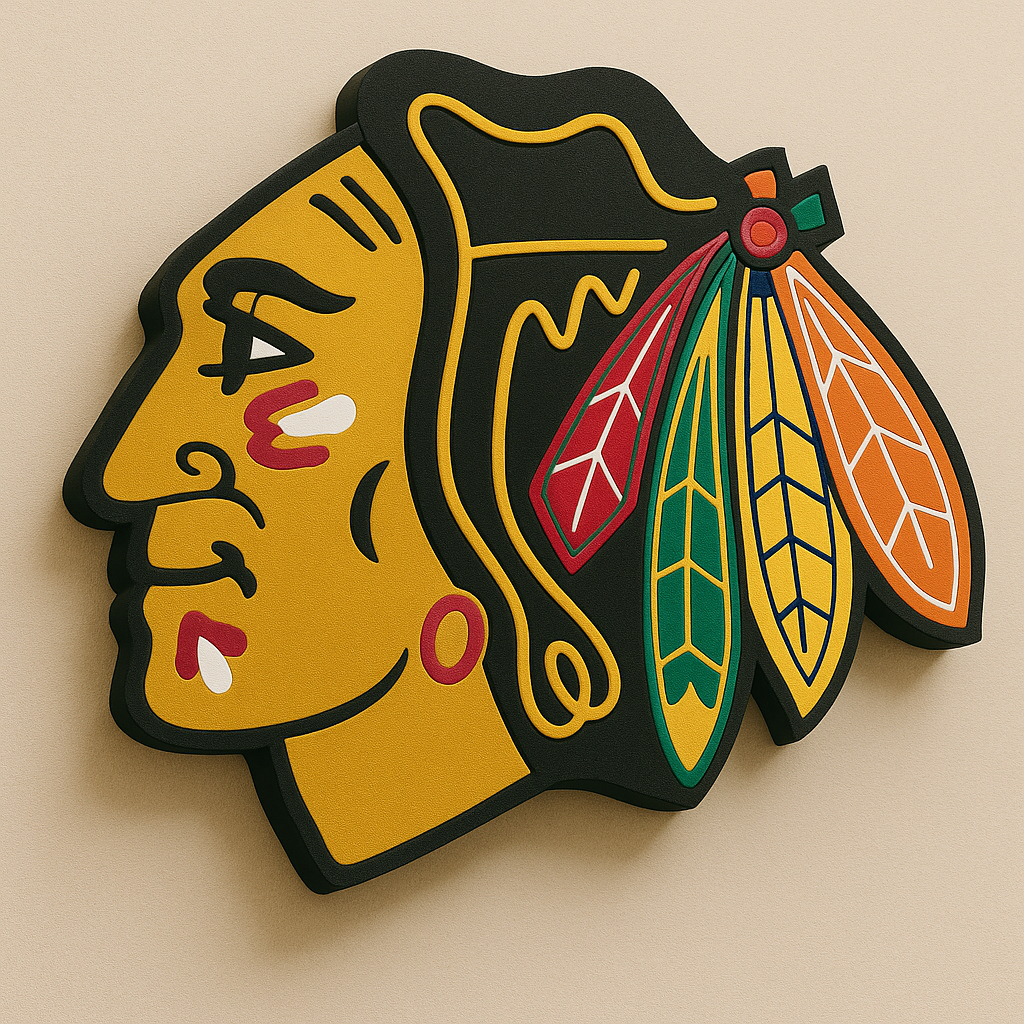 Chicago Blackhawks 3D Wall Plaque