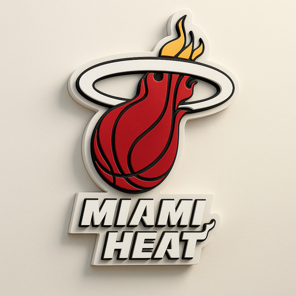 Miami Heat 3D Wall Plaque