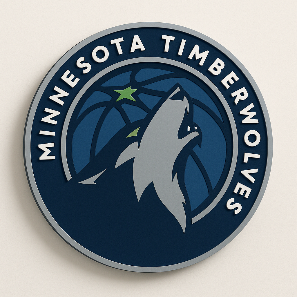 Minnesota Timberwolves 3D Wall Plaque