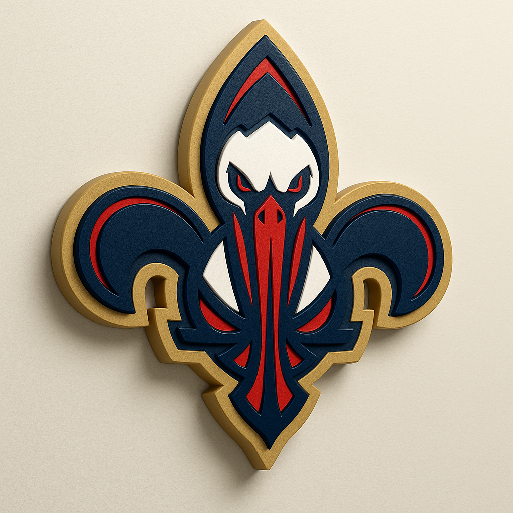 New Orleans Pelicans 3D Wall Plaque