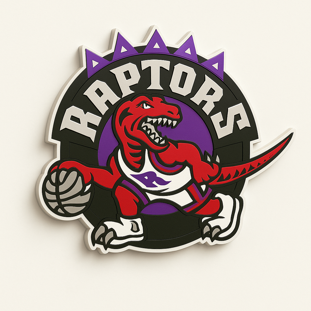 Toronto Raptors Retro 3D Wall Plaque