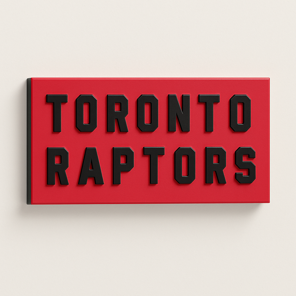 Toronto Raptors Wordmark 3D Wall Plaque