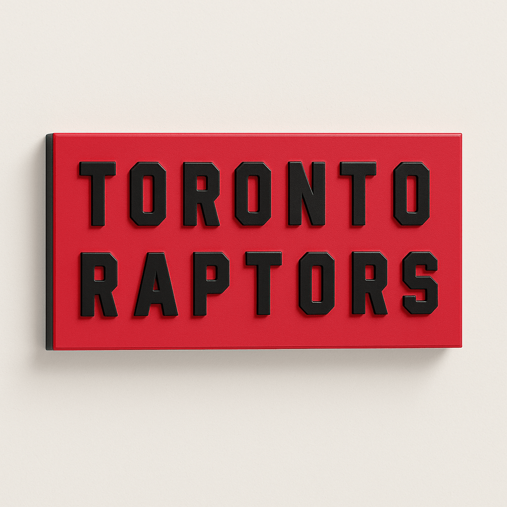 Toronto Raptors Wordmark 3D Wall Plaque - Sign Guy