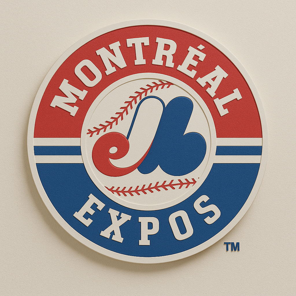 Montreal Expos Retro 3D Wall Plaque