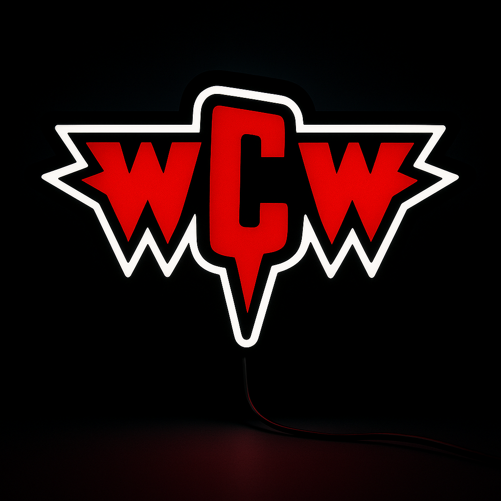 WCW Retro Logo LED Sign