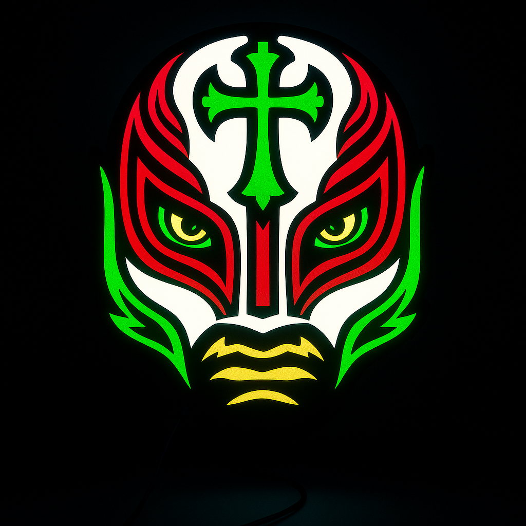 Rey Mysterio 619 Mask LED Sign