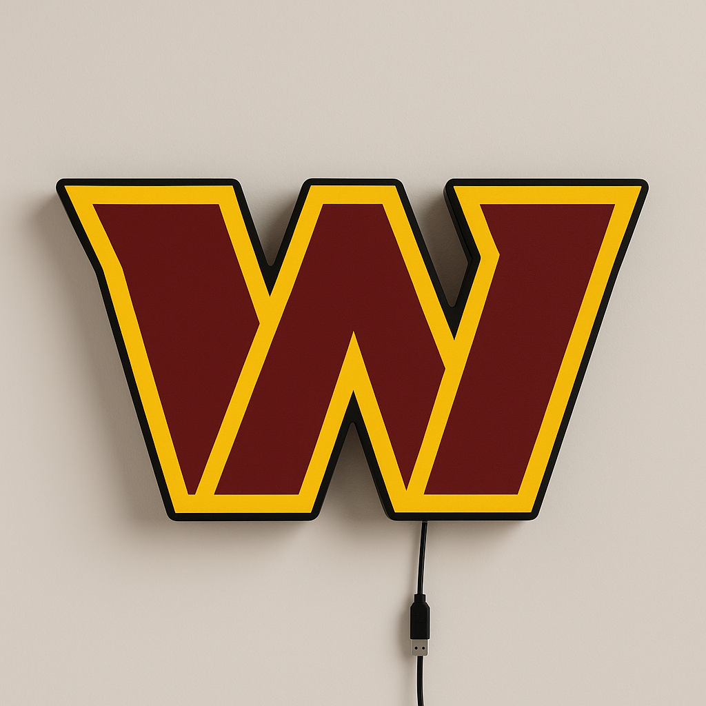 Washington Commanders LED Sign shown in daylight