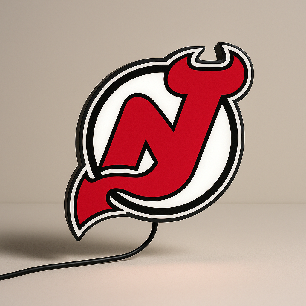 New Jersey Devils LED Sign shown in daylight