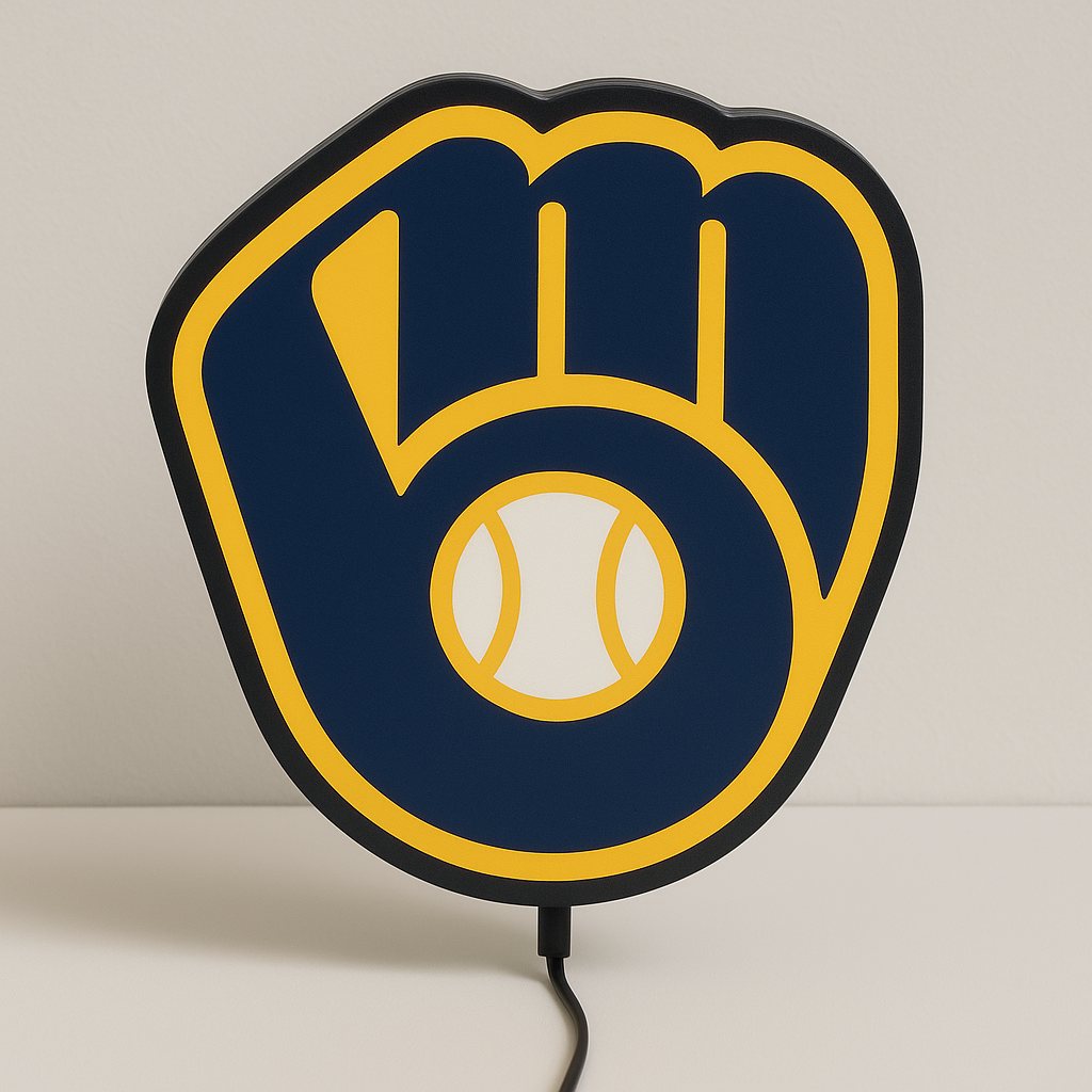 Illuminated Milwaukee Brewers LED Sign