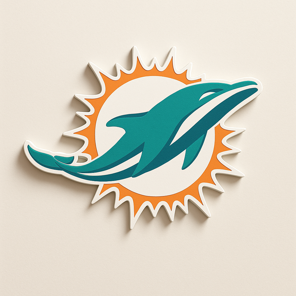 Miami Dolphins 3D Wall Plaque