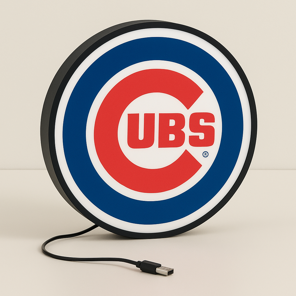 Illuminated Chicago Cubs LED Sign