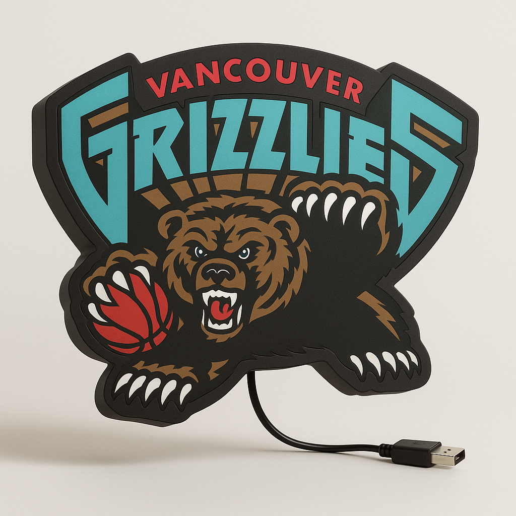 Vancouver Grizzlies LED Sign shown in daylight