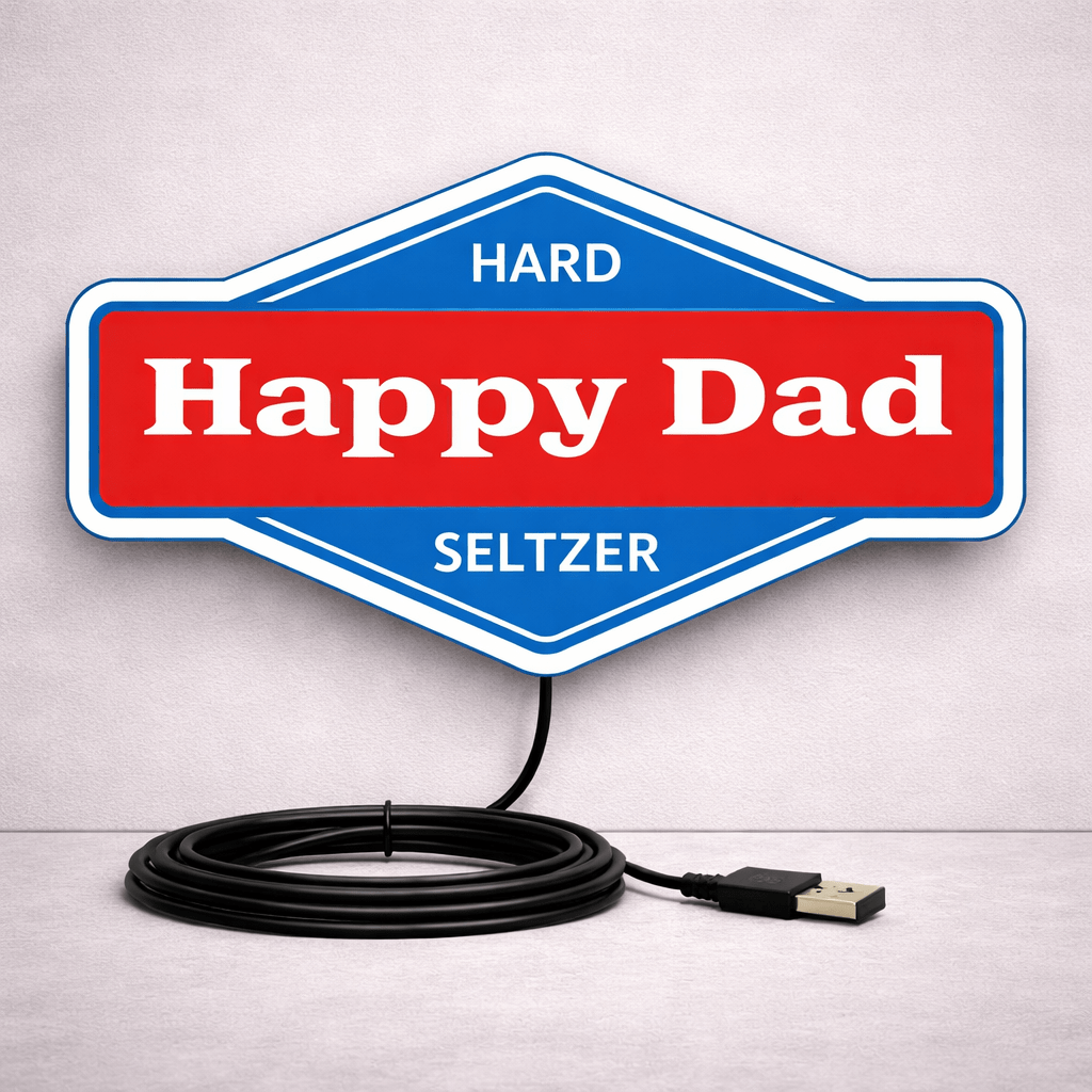 Happy Dad LED Bar Light - Sign Guy