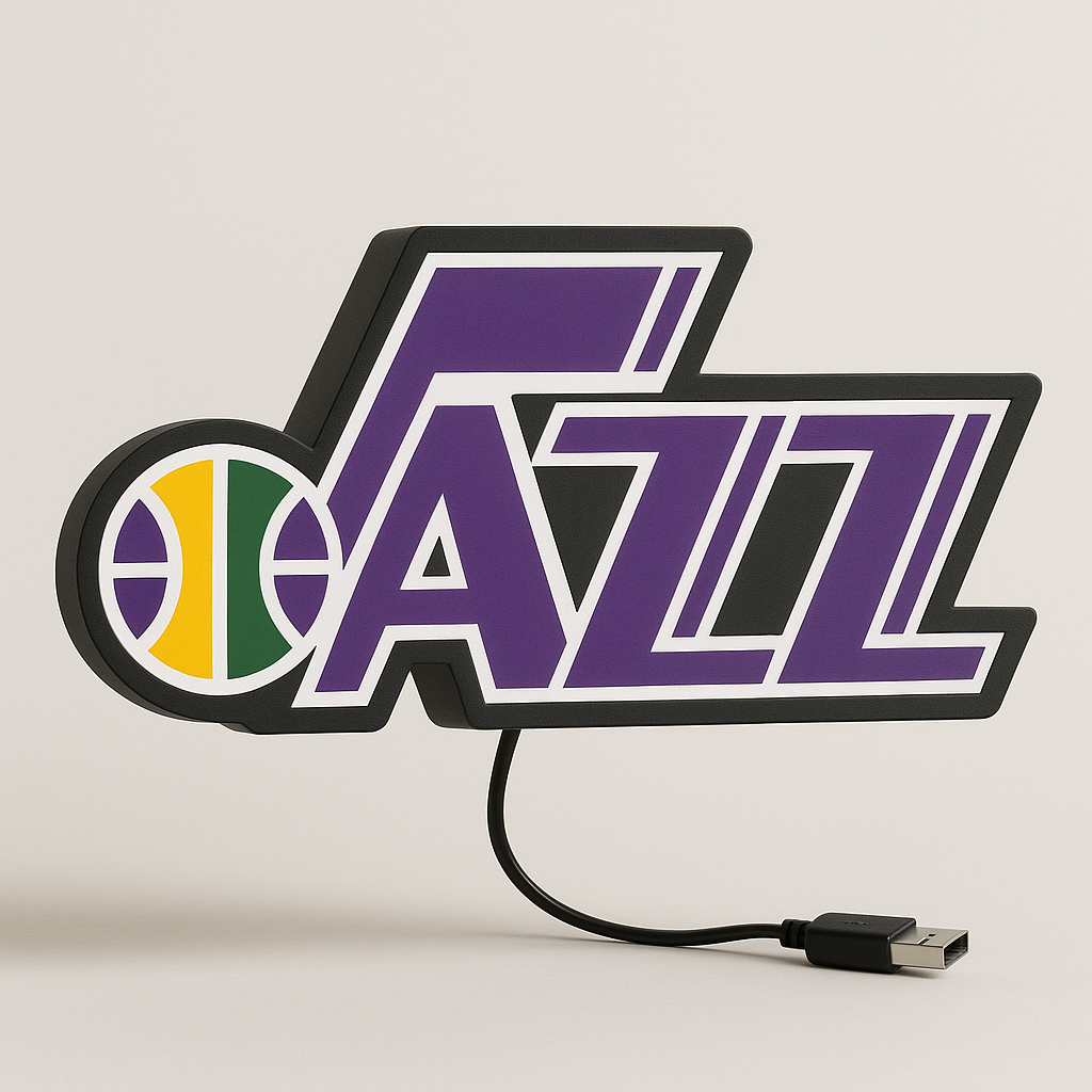 Utah Jazz LED Sign shown in daylight