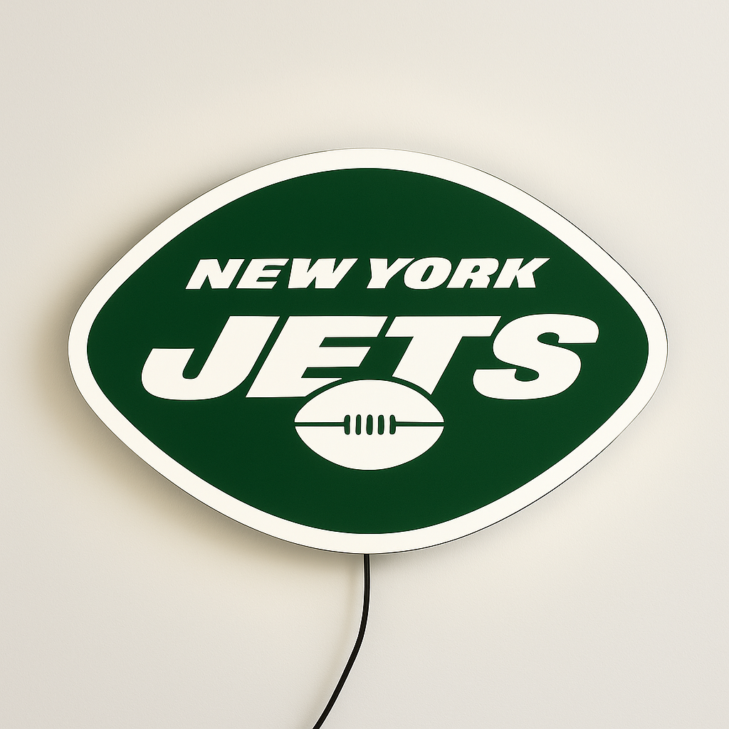 New York Jets LED Sign shown in daylight
