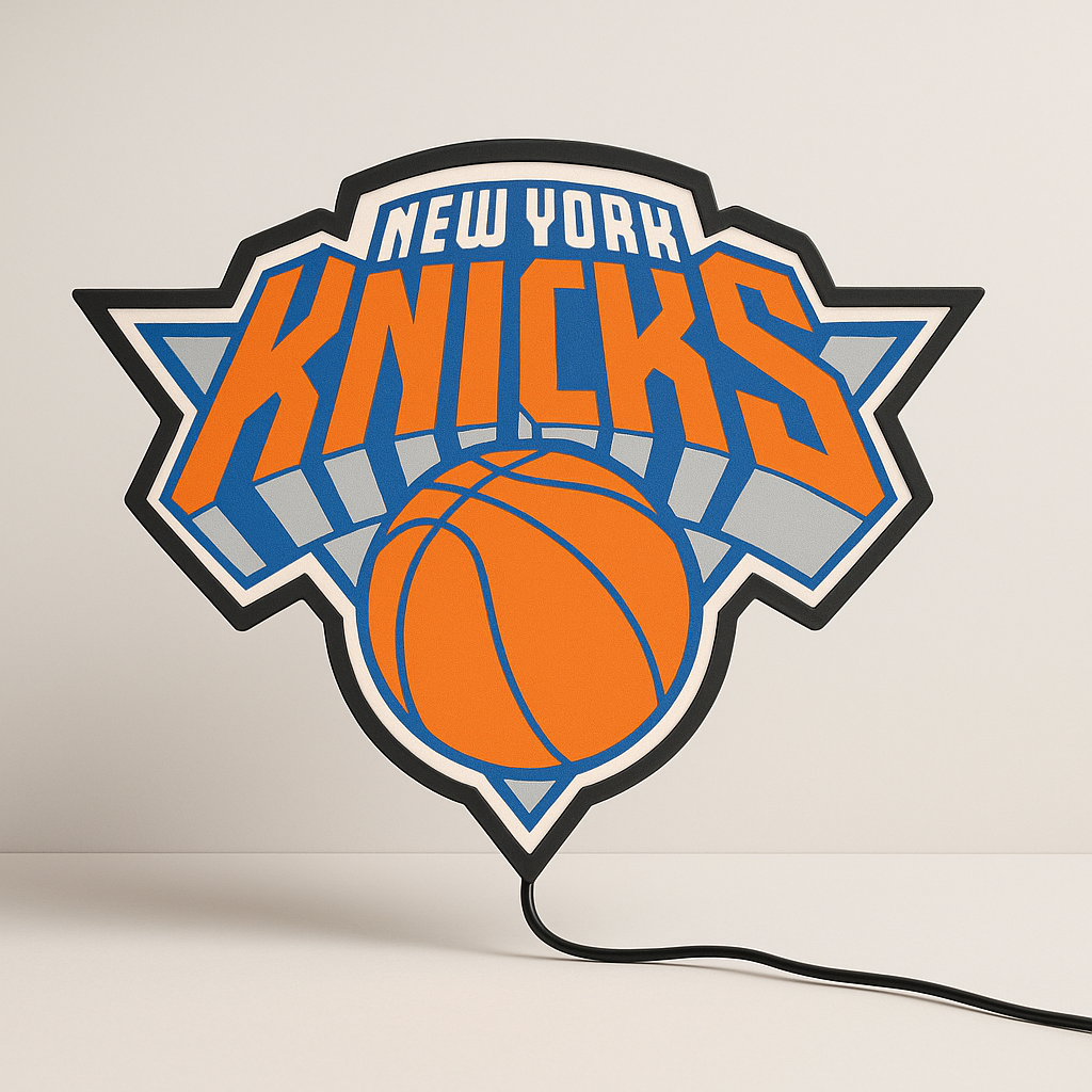 New York Knicks LED Sign shown in daylight