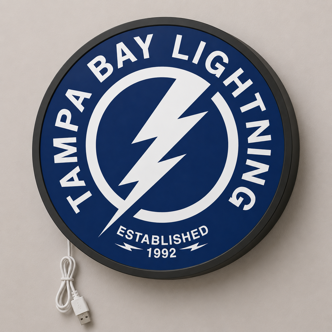 Tampa Bay Lightning LED Sign shown in daylight