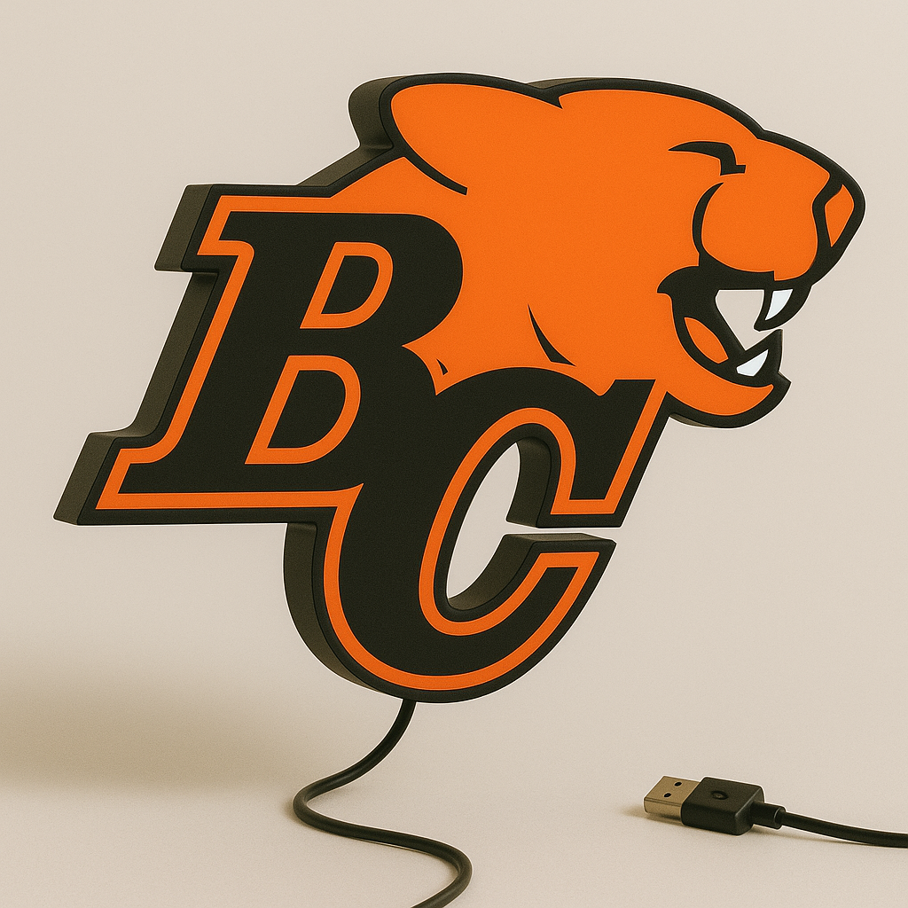BC Lions LED Sign shown in daylight