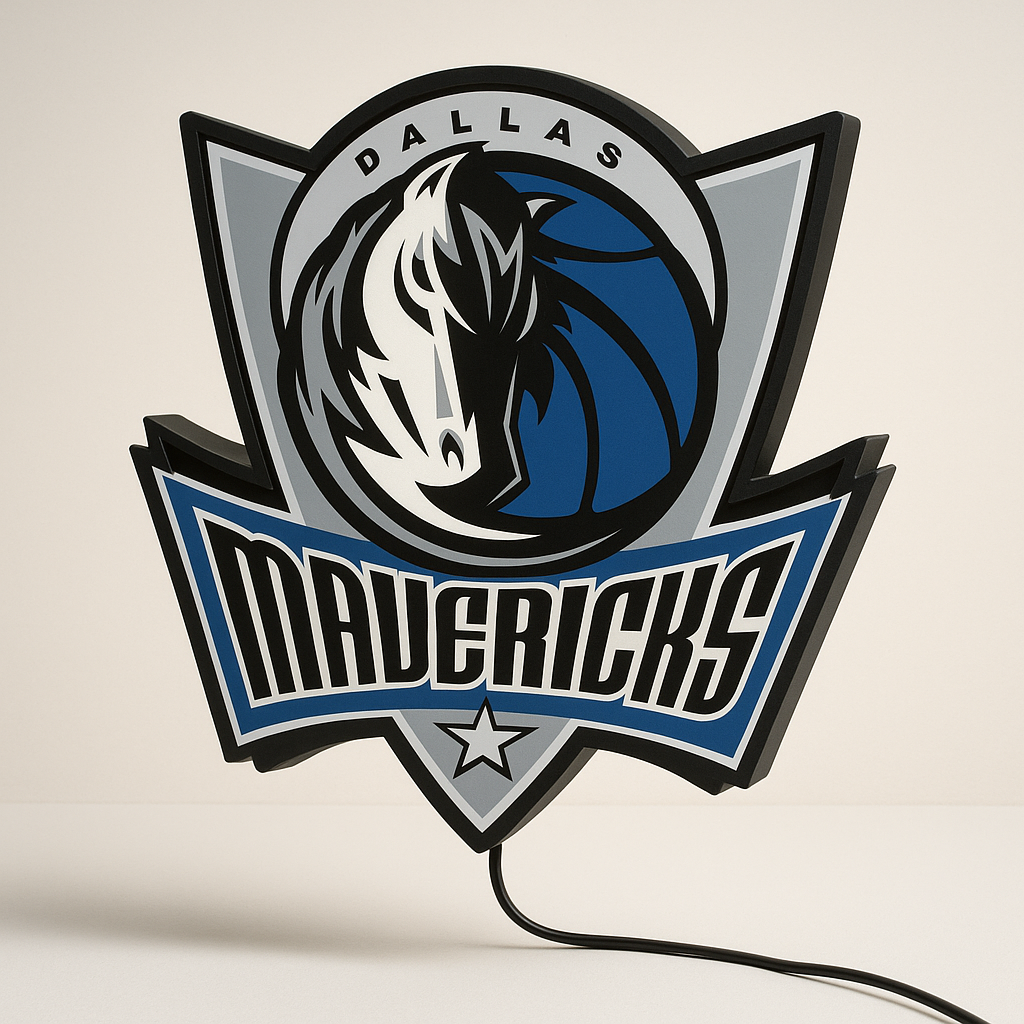 Dallas Mavericks LED Sign shown in daylight