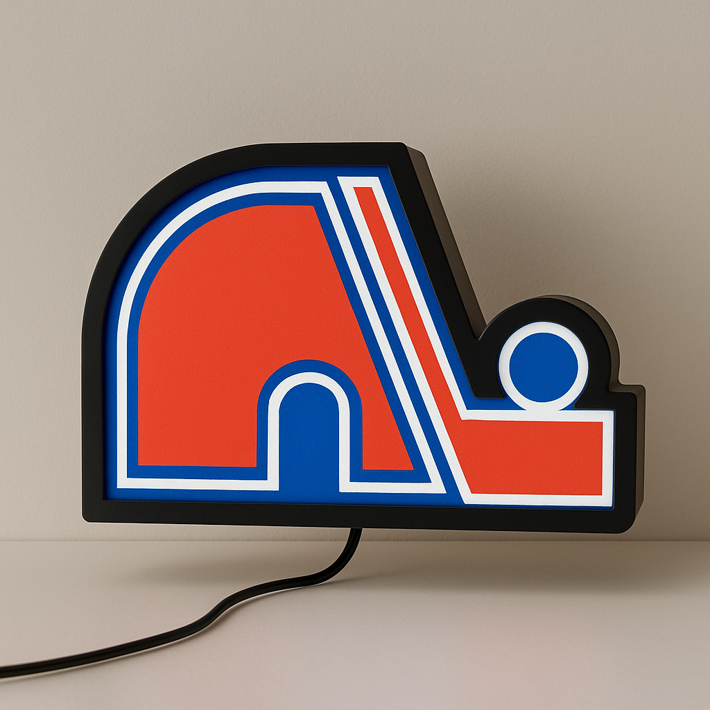 Quebec Nordiques LED Sign shown in daylight
