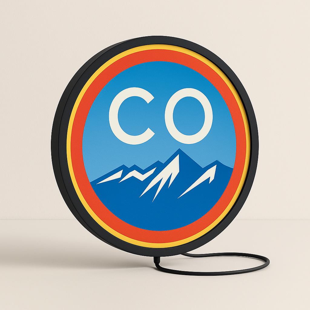 Illuminated Colorado Rockies LED Sign