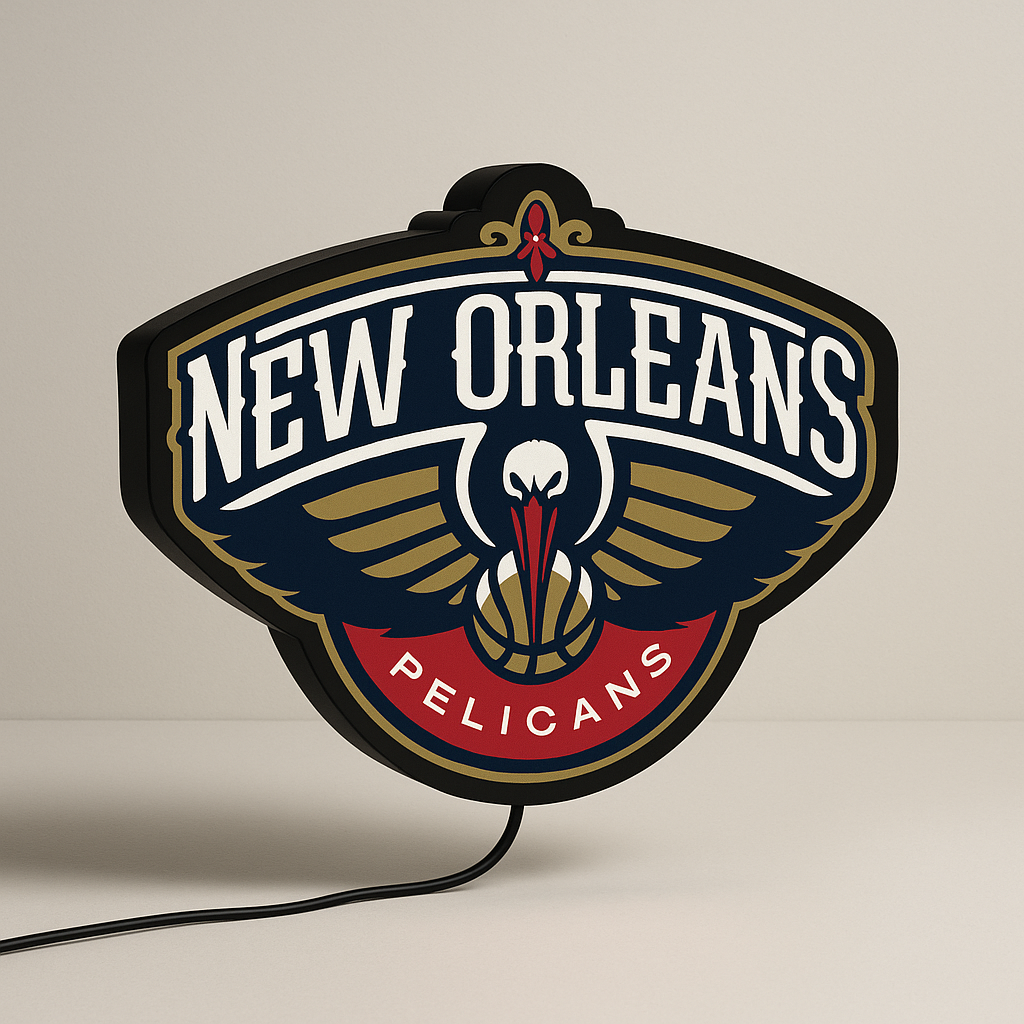 New Orleans Pelicans LED Sign shown in daylight