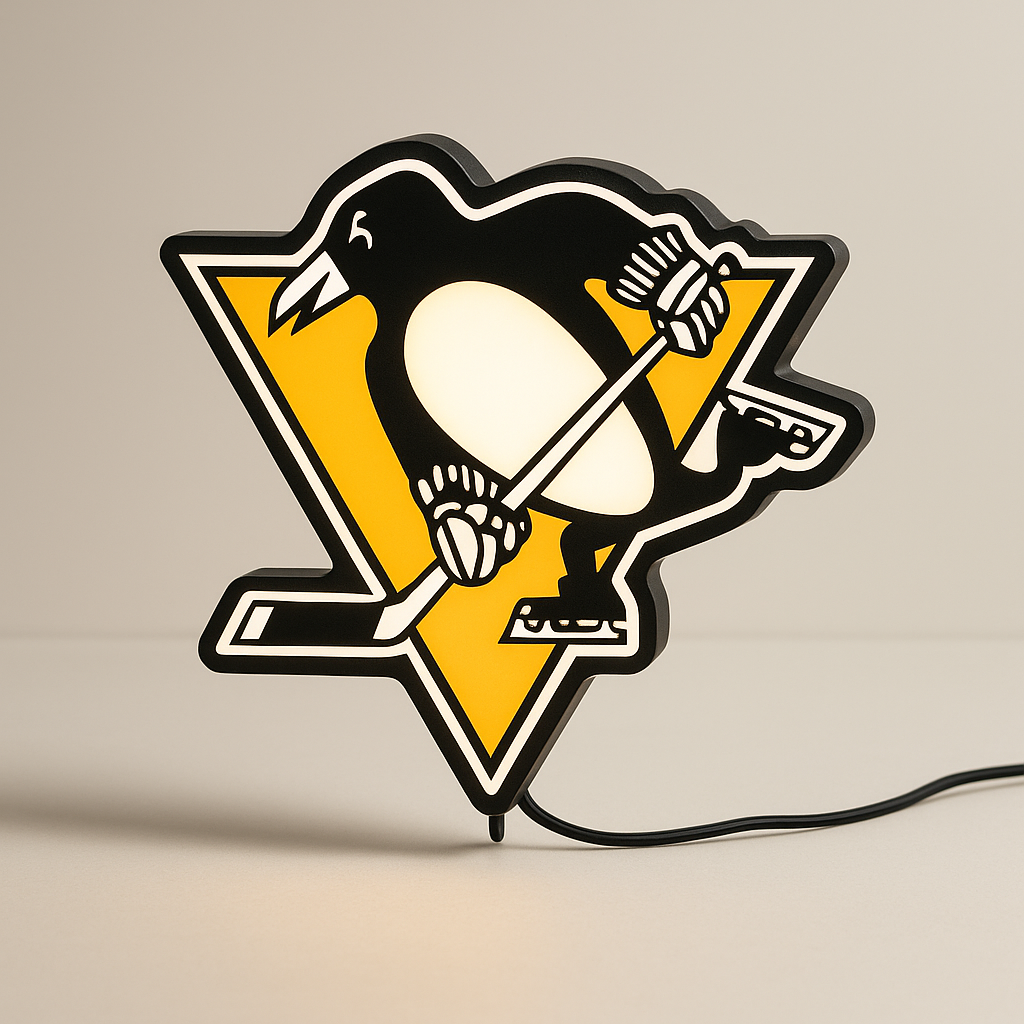 Pittsburgh Penguins LED Sign shown in daylight