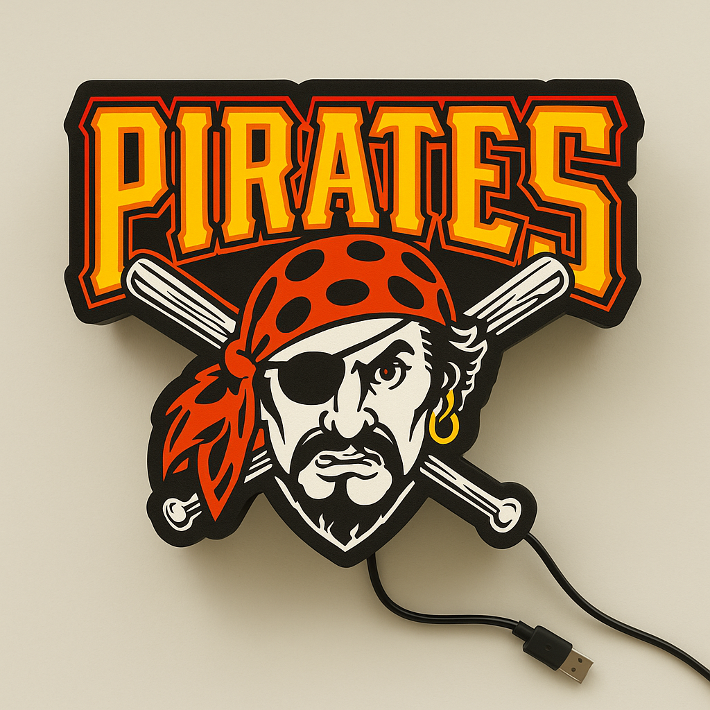 Illuminated Pittsburgh Pirates LED Sign