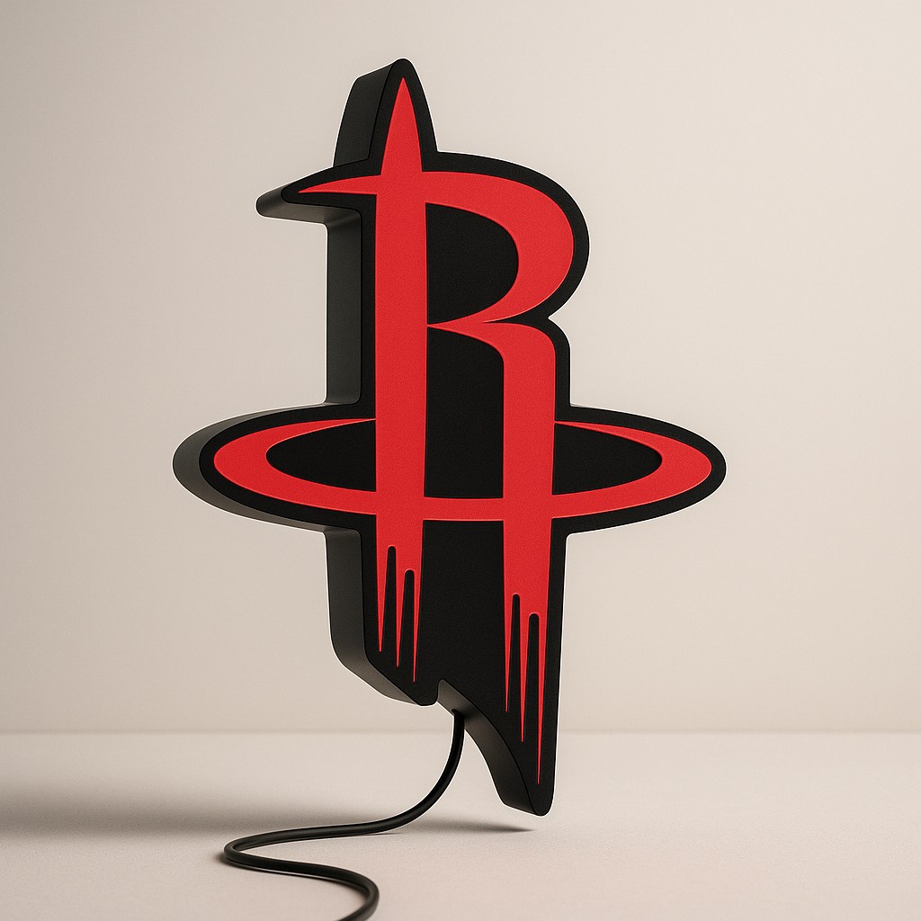 Houston Rockets LED Sign shown in daylight