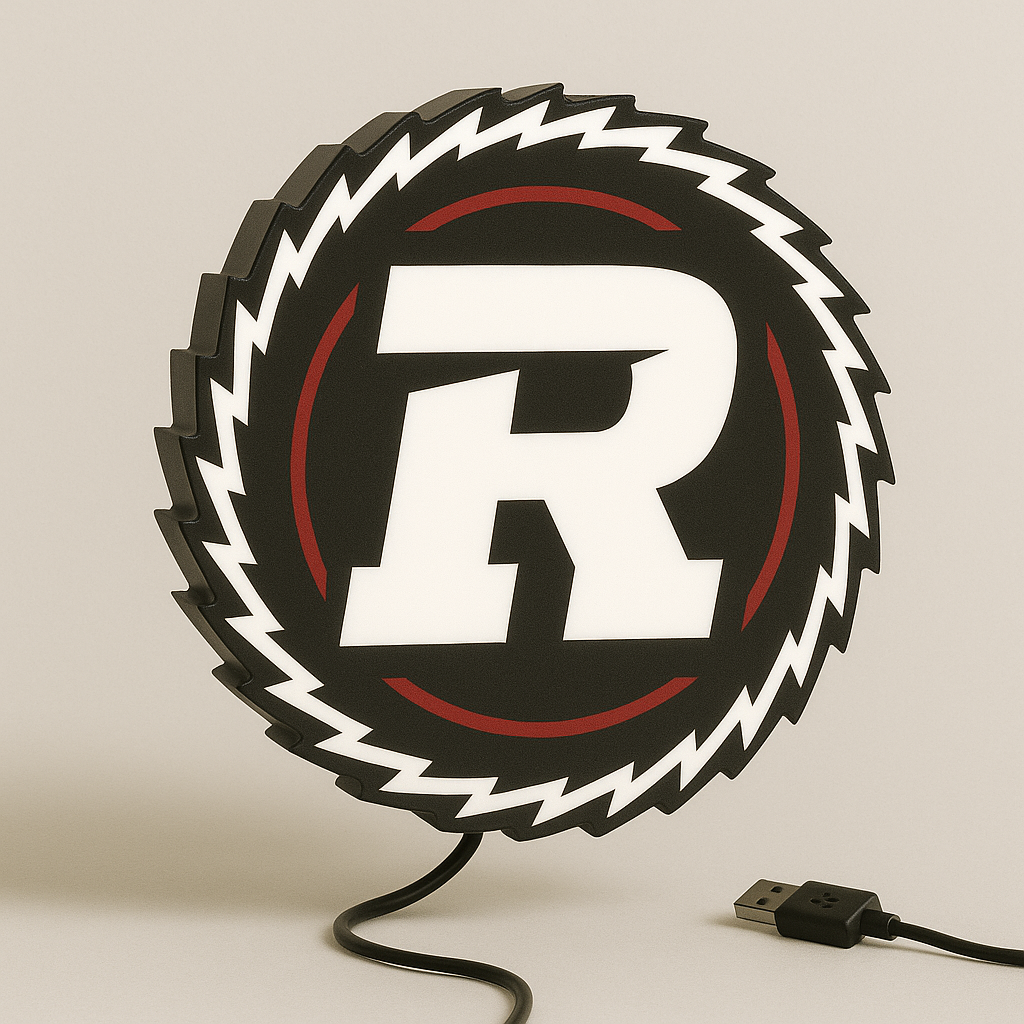 Saskatchewan Roughriders LED Sign shown in daylight