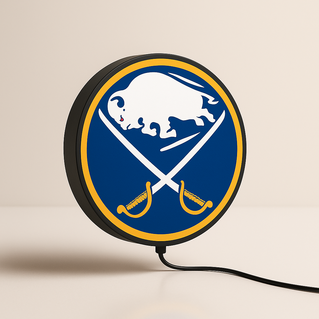 Buffalo Sabres LED Sign shown in daylight