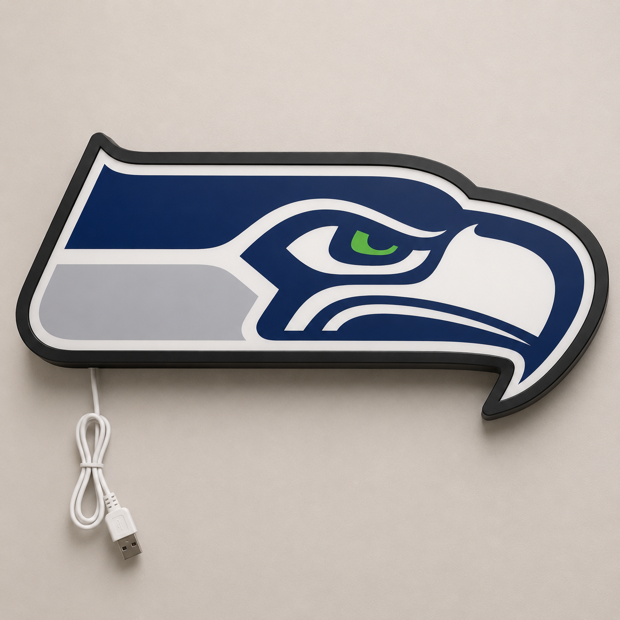 Seattle Seahawks LED Sign shown in daylight