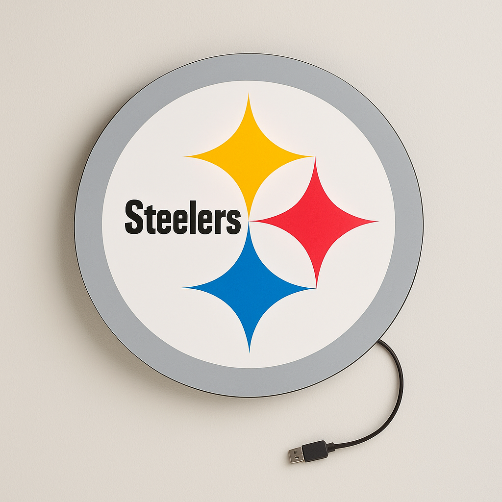 Pittsburgh Steelers LED Sign shown in daylight