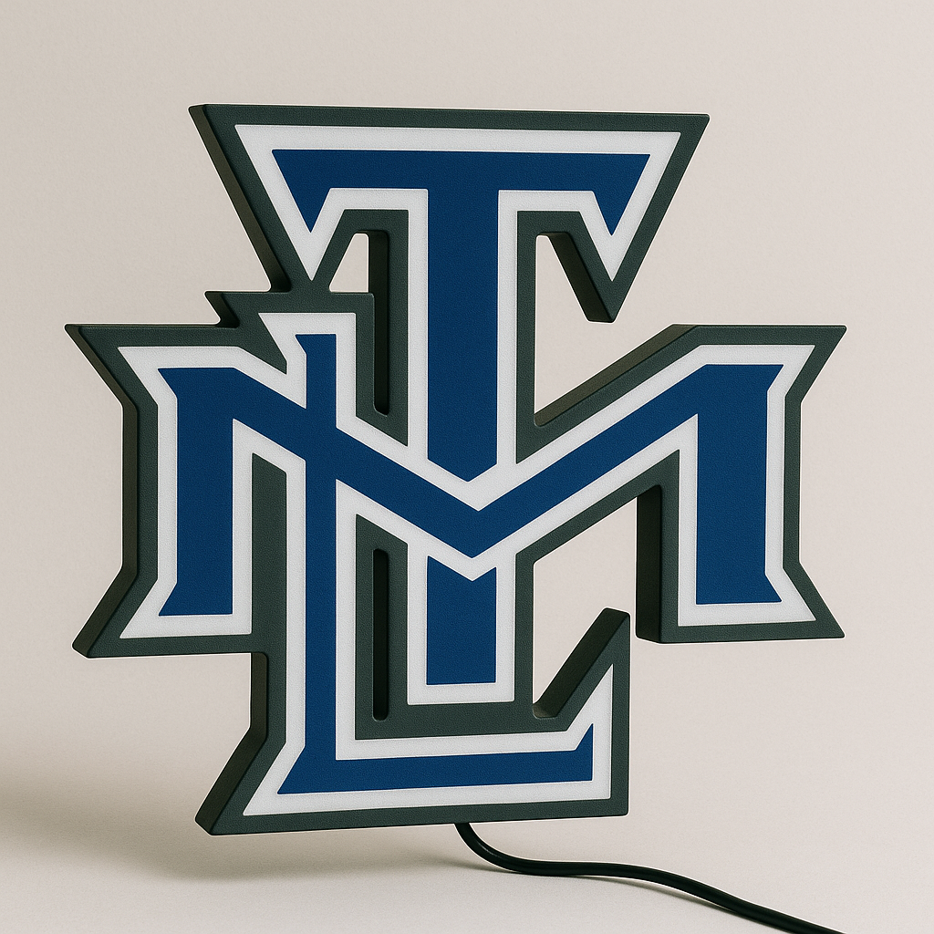 Toronto Maple Leafs alternate logo LED Sign shown in daylight