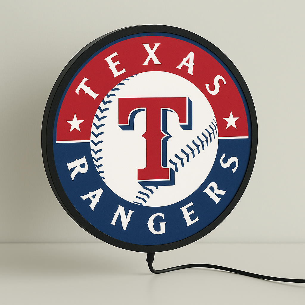 Illuminated Texas Rangers LED Sign