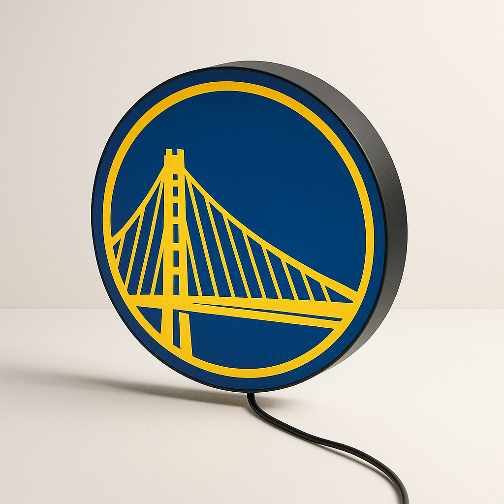 Golden State Warriors LED Sign shown in daylight